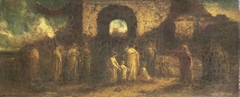 Christus zegent de kinderen by Adolphe Joseph Thomas Monticelli