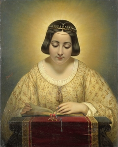 Countess de Pagès, née de Cornellan, as St Catherine by Joseph-Désiré Court
