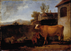 Cows and Sheep by Abraham van Calraet