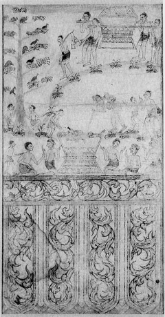 Cremation of Jujaka's Body(?): Scene from Vessantara Jataka by Anonymous