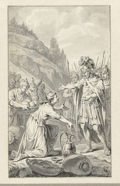 David en Abigaïl by Jacobus Buys