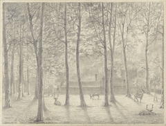 De Hertenkamp in het Haagse bos by Hendrik Abraham Klinkhamer
