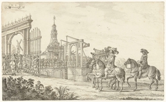 De intocht van Maria de' Medici te Amsterdam in 1638 (plaat 1) by Jan Martszen de Jonge