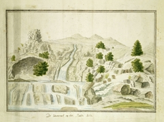 De waterval bij Roodezand, nabij het huidige Tulbagh by Unknown Artist