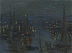 Der Hafen von Le Havre am Abend