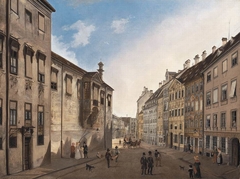 Die Residenzstraße gegen den Max-Joseph-Platz im Jahr 1826