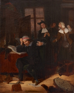 Don Quixote in His Library by Eugène Delacroix