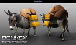 3D Donkey Animal Character Animation Riyadh