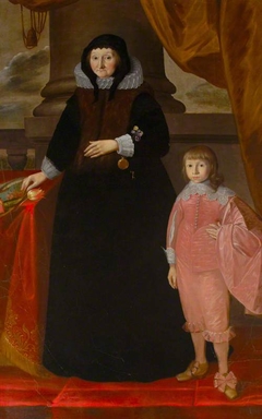 Dorothy Bonham, Dame Dorothy Selby (1572-1641)  and an Unknown Boy (a Descendant of her Husband's Family) by Anonymous