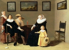 Dutch Family in an Interior by Jan Olis