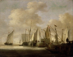 Dutch vessels at a pier