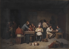 En scene i værtshuset Brokkensbod by Christian Andreas Schleisner