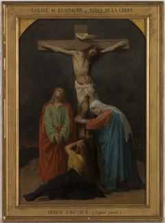 Esquisse pour l'église Saint-Eustache : Le Christ sur la Croix, Jésus crucifié by Émile Signol