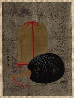 Fan and Insect Cage by Shibata Zeshin