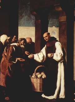 Friar Martín de Vizcaya Giving Alms by Francisco de Zurbarán