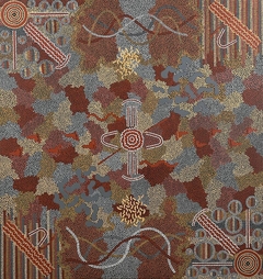 Frog Dreaming by Clifford Possum Tjapaltjarri