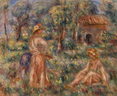 Girls in a Landscape (Jeunes filles dans un paysage) by Auguste Renoir