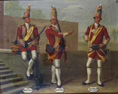 Grenadiers, 25th and 26th Regiments of Foot and 27th Inniskilling Regiment of Foot, 1751 by David Morier