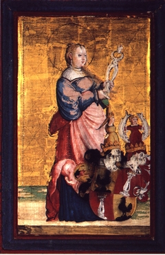 Heilige Apollonia mit dem Wappen der Grafen von Henneberg by Master of Meßkirch