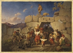 Heimkehr italienischer Landleute by Theodor Leopold Weller