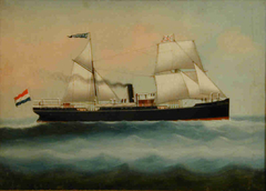 Het ss. Gouverneur-Generaal 's Jacob van de Nederlandsch-Indische Stoomvaart-Maatschappij by anonymous painter