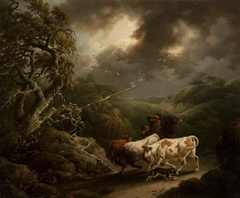 Horseman and Cattle in a Thunderstorm