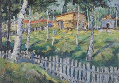 House in a Yard by Kazimir Malevich