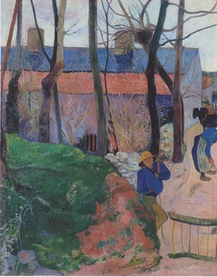 Houses in Le Pouldu by Paul Gauguin