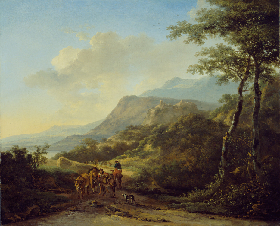 Italian Landscape with Travelers