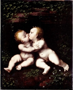 Jesus and Saint John as infants by Joos van Cleve