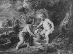 Jesus und Johannes in jugendlichem Alter (Schule) by Peter Paul Rubens