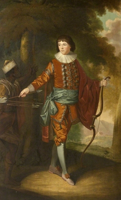 John Delaval (1756-1775) as an Archer, with a Blackamoor Page by William Bell