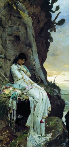 Julia, daughter of Augustus, in exile at Ventotene. by Pavel Svedomsky