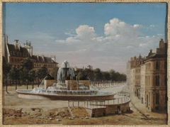 La fontaine du château d'eau, boulevard de Bondy, vers 1820 by Anonymous