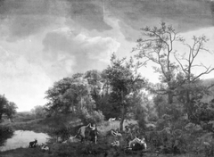 Landscape with Fauns and Nymphs by Cornelis Vroom