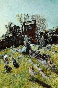 Landscape with Figures and Goats by Adolphe Joseph Thomas Monticelli