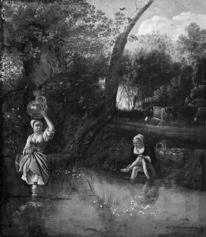Landscape with Peasant Girls at a Stream