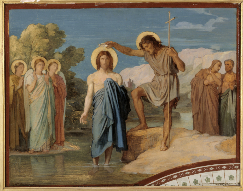 Le baptême du Christ Esquisse pour le décor de la nef de l'église Saint-Germain-des-Prés