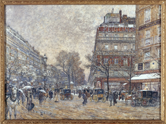 Le carrefour Richelieu-Drouot by Frédéric Anatole Houbron