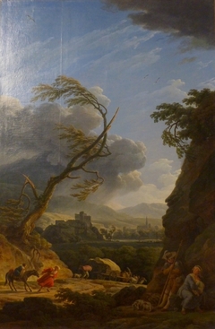 Le Coup de vent; l'orage sur terre by Joseph Vernet