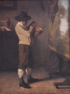 Le peintre au travail by Lievin de Winne