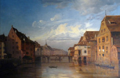 Le Pont du Corbeau et la Grande Boucherie by Eugène Petitville