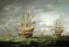 Loss of HMS 'Ramillies', September 1782: before the storm breaks by Robert Dodd