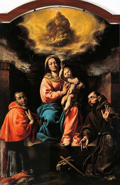 Madonna con Bambino e i Santi Francesco e Carlo Borromeo by Tanzio da Varallo