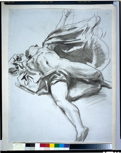Male Nude Reclining with Drapery by John Singer Sargent