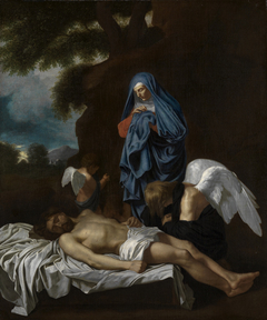 Maria mit dem toten Christus und klagenden Engeln