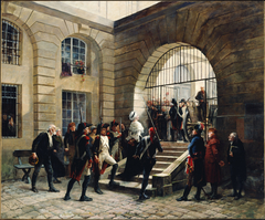 Marie Antoinette leaving the Conciergerie, October 16, 1793 by Georges Cain. by Georges Cain