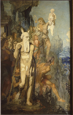 Moses, in Sight of the Promised Land, Takes His Sandals Off by Gustave Moreau