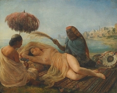 Odalisque Fanned by her Slaves by François-Auguste Biard