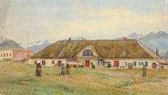Old Russian Trading Post, Sitka by Theodore J Richardson